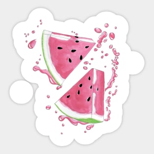 Watermelon Splash cool summer Sticker